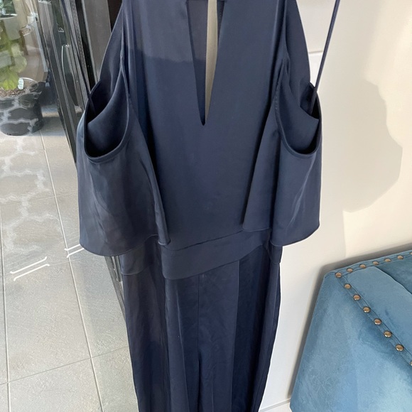 Next UK - Navy Satin Jumpsuit - Picture 6 of 11